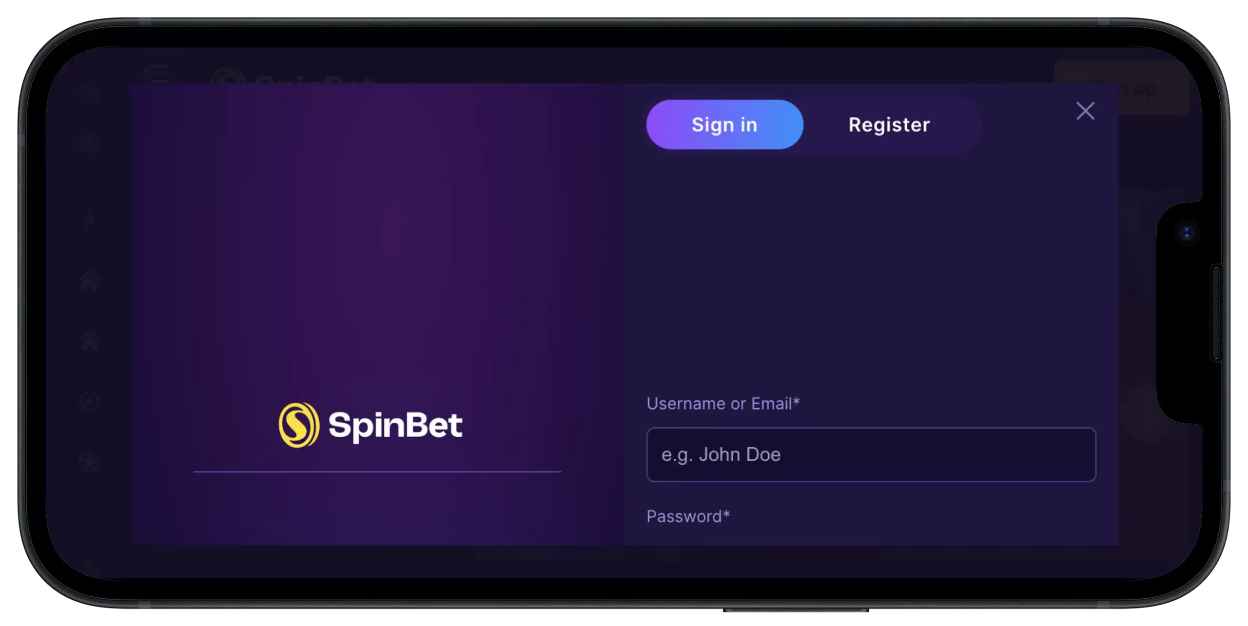 SpinBet Mobile App